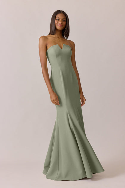 Estelle Crepe Dress | Moss