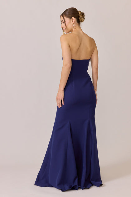 Estelle Crepe Dress | Made To Order | Navy Blue