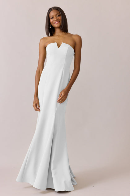 Estelle Crepe Dress | Made To Order | White Pearl