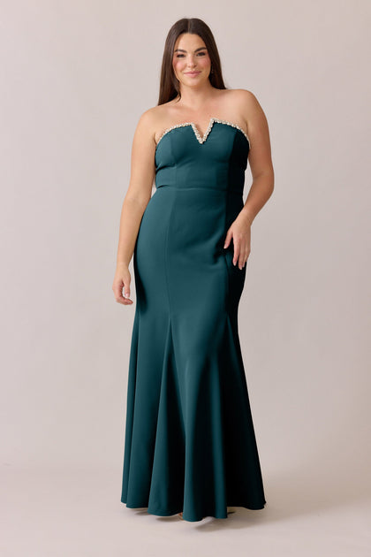 Estelle Luxe Crepe Dress | Made To Order | Classic Emerald