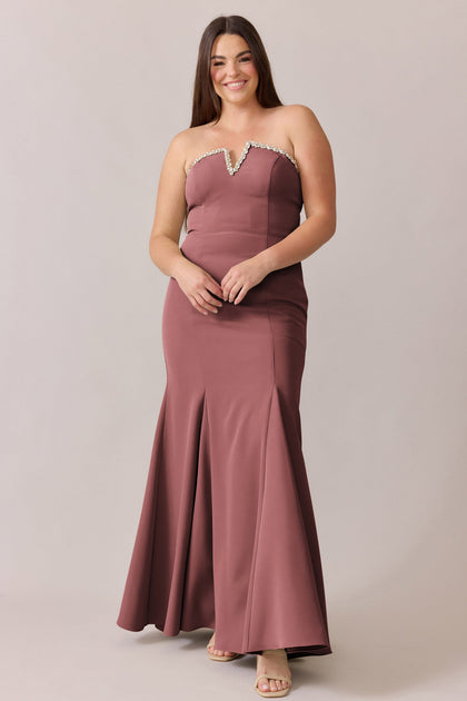 Estelle Luxe Crepe Dress | Made To Order | Dusty Rose