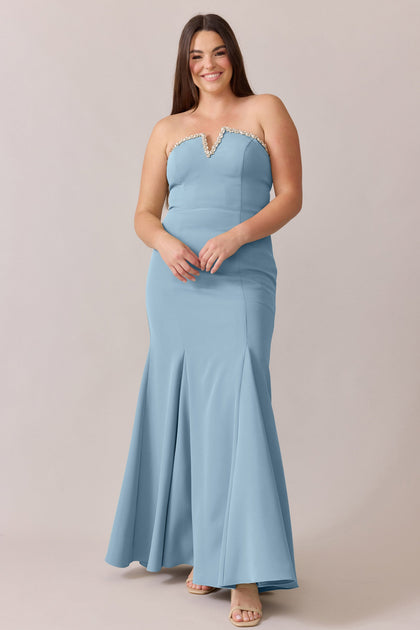 Estelle Luxe Crepe Dress | Made To Order | French Blue