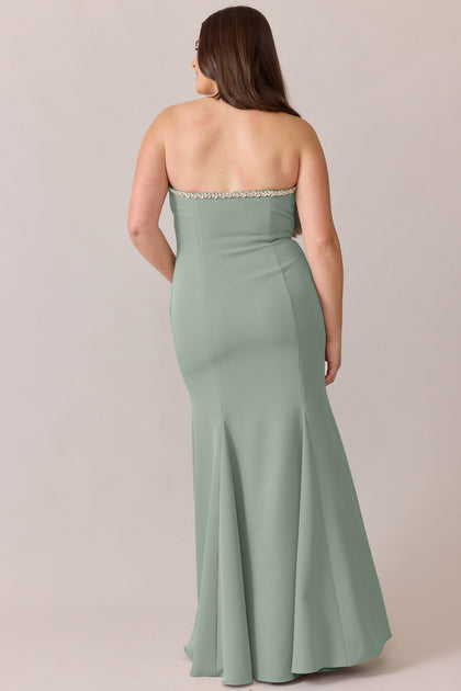 Estelle Luxe Crepe Dress | Made To Order | Sage