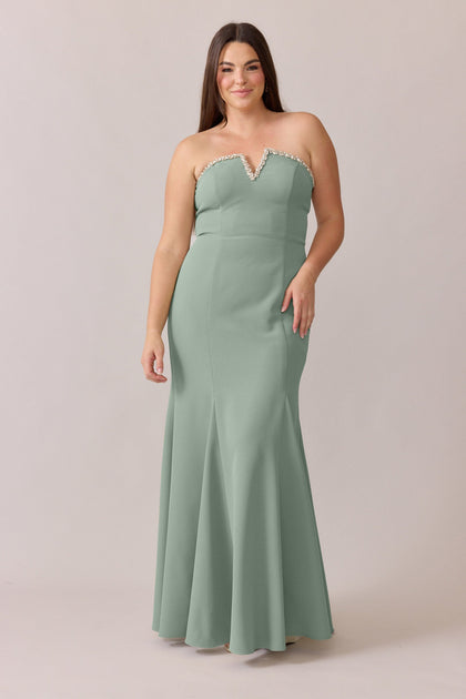 Estelle Luxe Crepe Dress | Made To Order | Sage