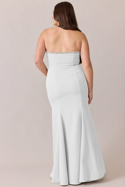 Estelle Luxe Crepe Dress | Made To Order | White Pearl