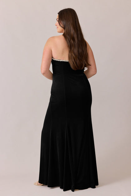 Estelle Luxe Velvet Dress | Made To Order | Black