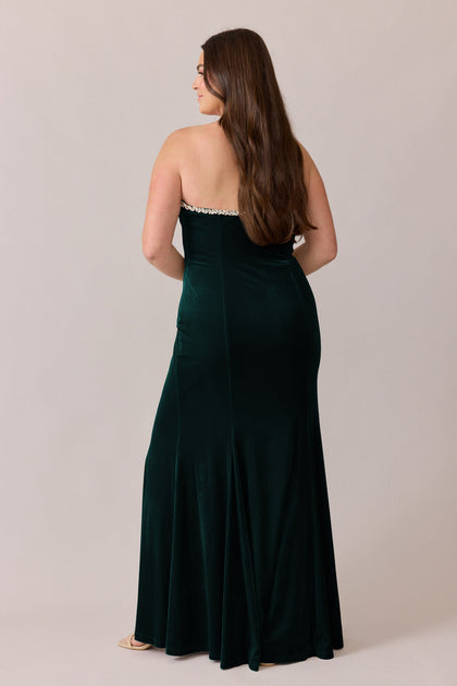 Estelle Luxe Velvet Dress | Made To Order | Classic Emerald
