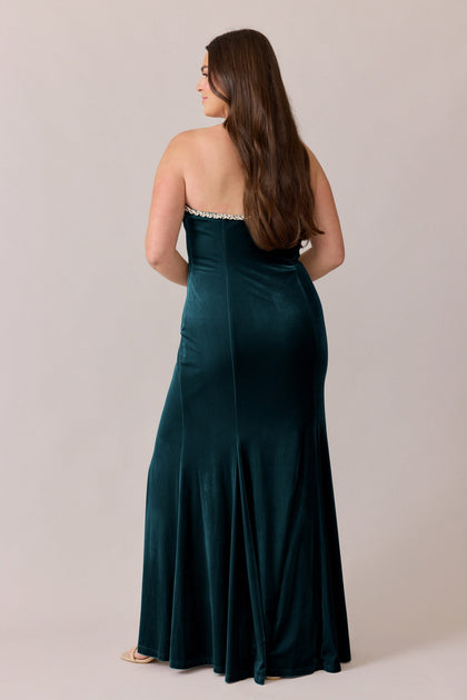 Estelle Luxe Velvet Dress | Made To Order | Desert Blue