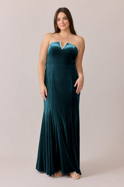 Estelle Luxe Velvet Dress | Made To Order | Desert Blue