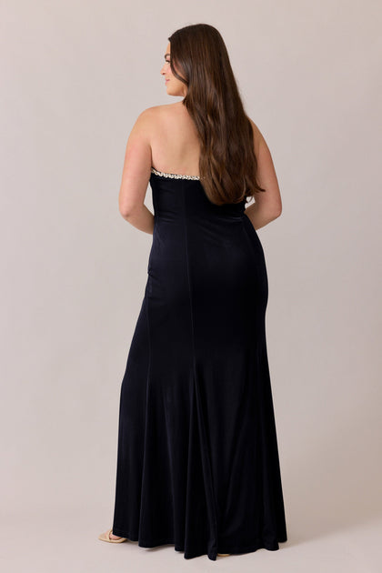 Estelle Luxe Velvet Dress | Made To Order | Navy Blue