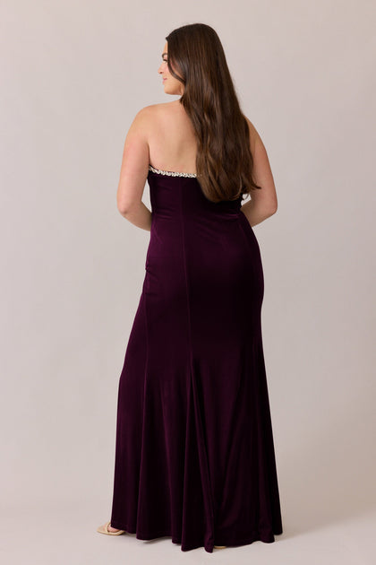 Estelle Luxe Velvet Dress | Made To Order | Purple