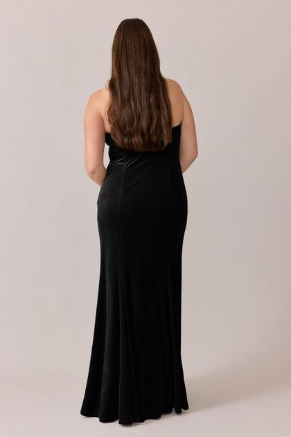 Estelle Velvet Dress | Made To Order | Black