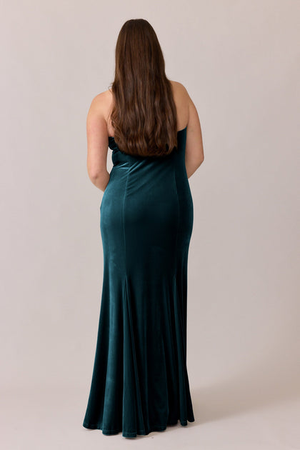 Estelle Velvet Dress | Made To Order | Desert Blue