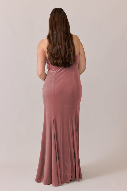 Estelle Velvet Dress | Made To Order | Dusty Rose