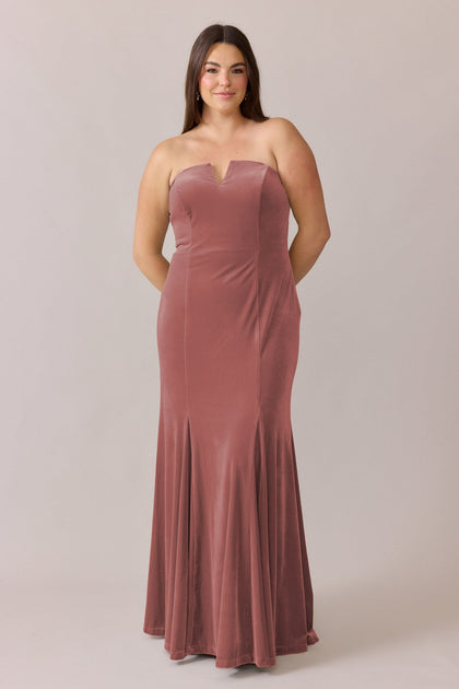 Estelle Velvet Dress | Made To Order | Dusty Rose