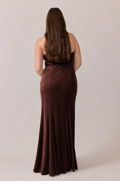 Estelle Velvet Dress | Made To Order | Mahogany