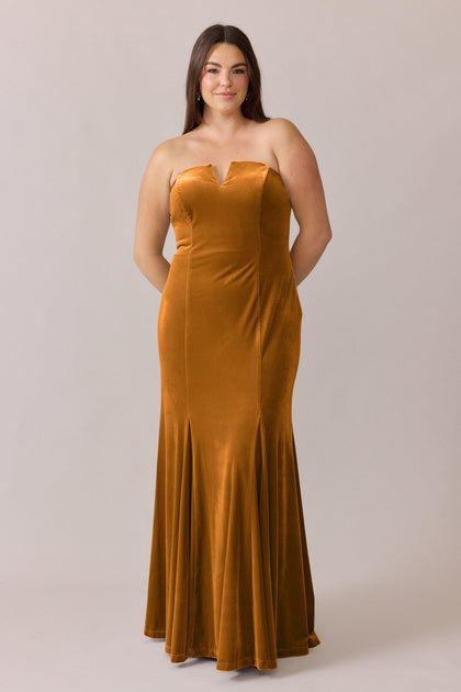 Estelle Velvet Dress | Made To Order | Mustard