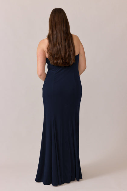 Estelle Velvet Dress | Made To Order | Navy Blue