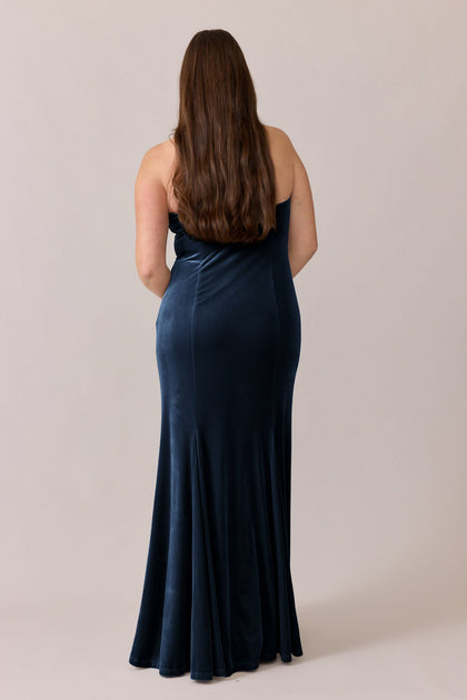 Estelle Velvet Dress | Made To Order | Royal Blue