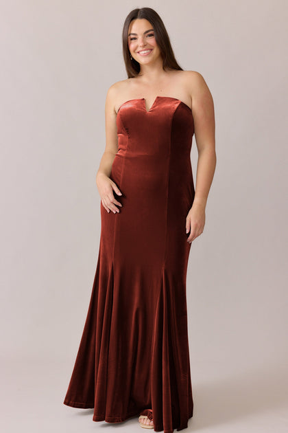 Estelle Velvet Dress | Made To Order | Terracotta