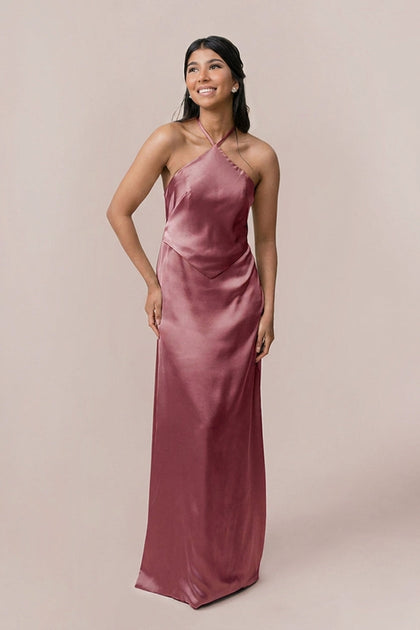 Everly Satin Dress | Made To Order | Raspberry