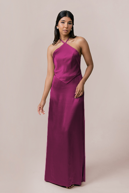 Everly Satin Dress | Made To Order | Fuchsia