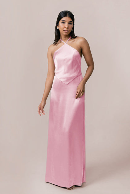 Everly Satin Dress | Made To Order | Perfect Pink