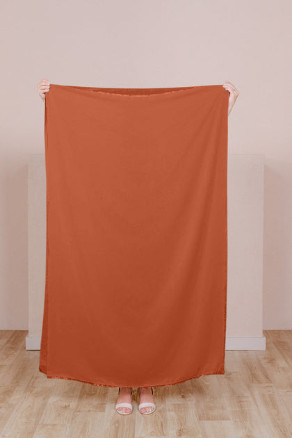Pre-Cut Chiffon Fabric by Yard | Rust Orange