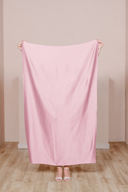 Pre-Cut Satin Fabric by Yard | Baby Pink
