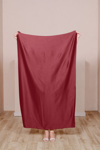 Pre-Cut Satin Fabric by Yard | Cabernet