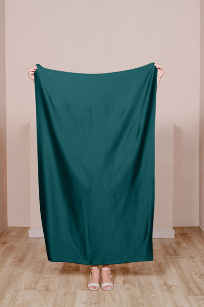 Satin Fabric by Yard | Classic Emerald