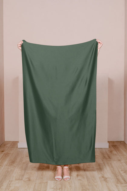 Pre-Cut Satin Fabric by Yard | Deep Olive