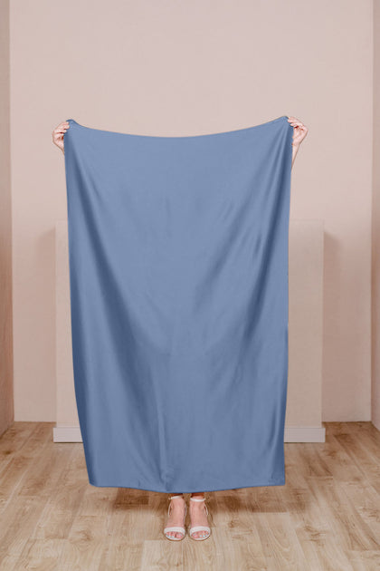 Satin Fabric by Yard | Indie Blue