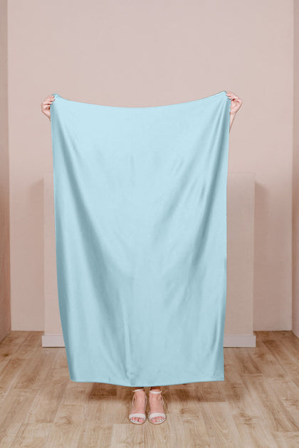 Pre-Cut Satin Fabric by Yard | Light Blue