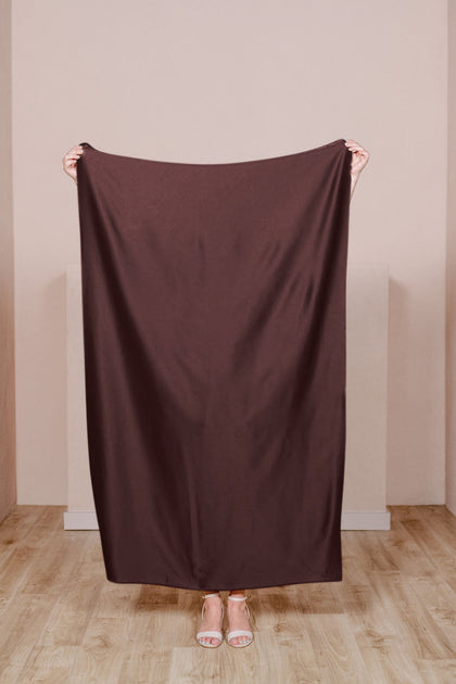 Satin Fabric by Yard | Mahogany