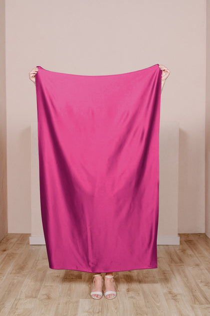 Pre-Cut Satin Fabric by Yard | Malibu Pink