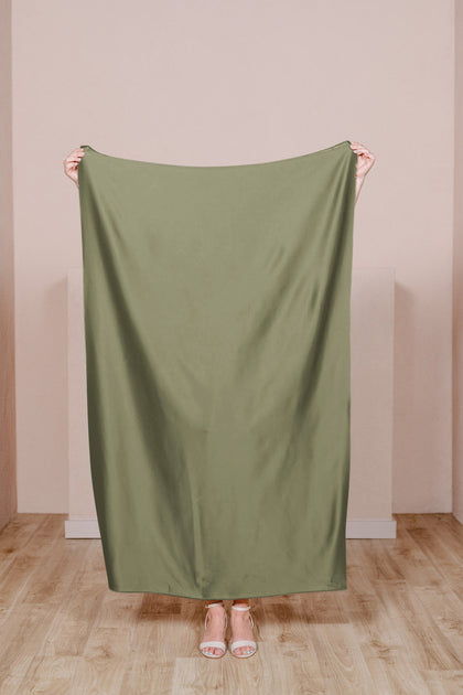 Pre-Cut Satin Fabric by Yard | Moss