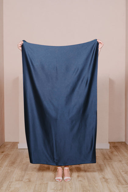 Pre-Cut Satin Fabric by Yard | Navy Blue