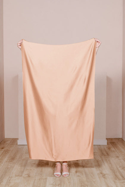 Satin Fabric by Yard | Peach