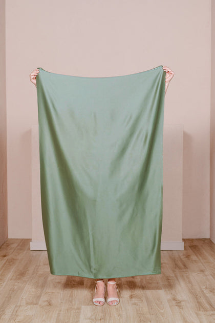 Pre-Cut Satin Fabric by Yard | Sage