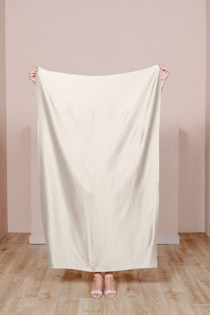 Pre-Cut Satin Fabric by Yard | Soft Champagne