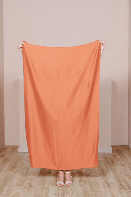 Pre-Cut Satin Fabric by Yard | Tangerine