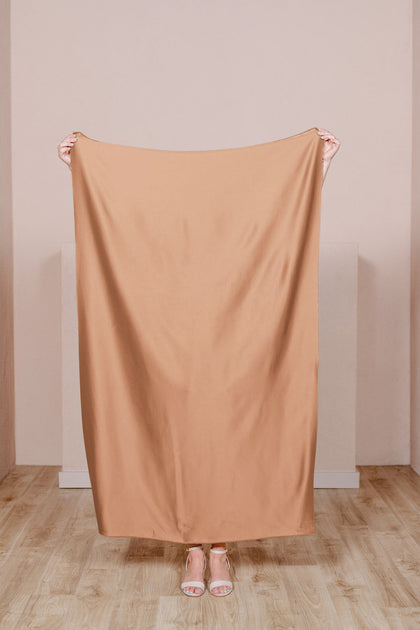 Pre-Cut Satin Fabric by Yard | Toffee