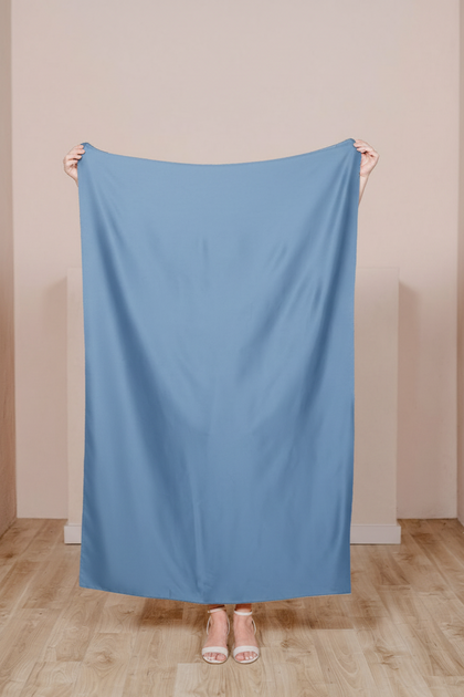 Satin Fabric by Yard | True Blue