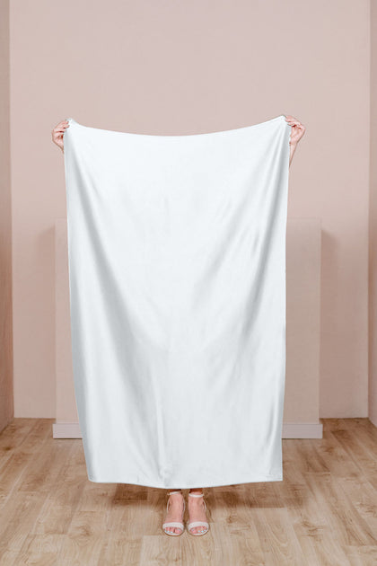 Pre-Cut Satin Fabric by Yard | White Pearl