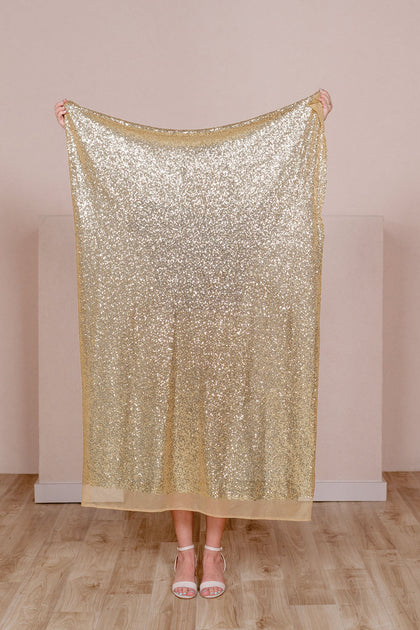 Sequin Fabric By Yard | Gold