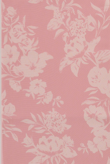 Chiffon Floral Print Fabric By Yard | Blush Bouquet