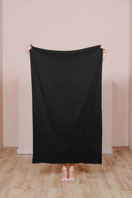 Pre-Cut Crepe Fabric by Yard | Black