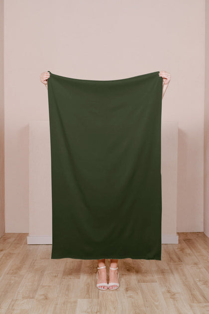 Pre-Cut Crepe Fabric by Yard | Deep Olive