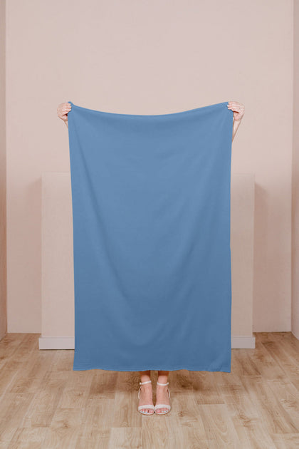 Crepe Fabric By Yard | Dusty Blue